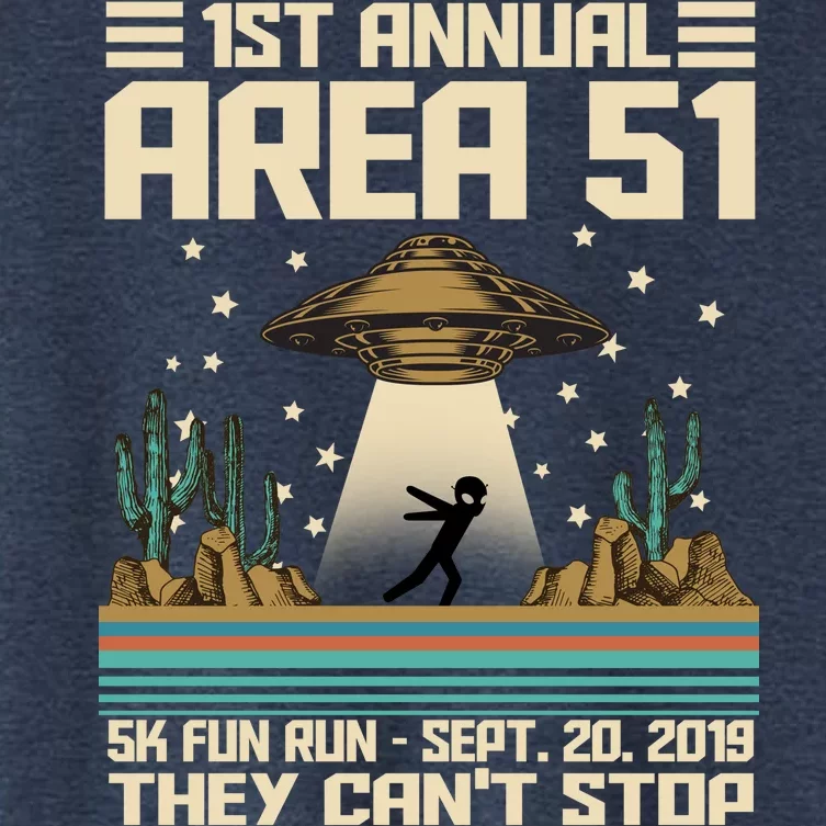 1st Annual Area 51 5k Fun Run Cant Stop Us Women's Crop Top Tee