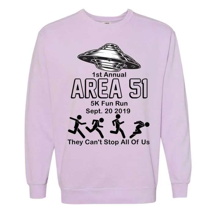 1st Annual Area 51 Fun Run Sept. 20, 2019 Garment-Dyed Sweatshirt