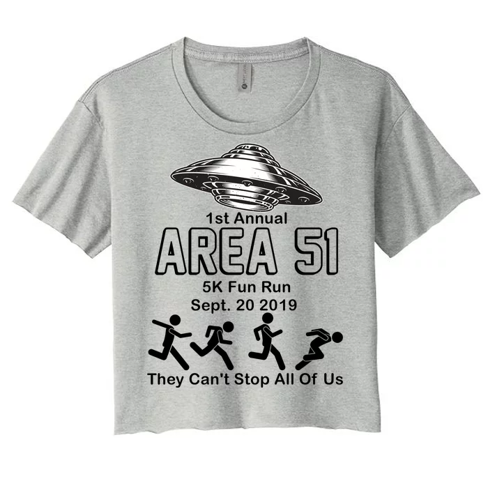 1st Annual Area 51 Fun Run Sept. 20, 2019 Women's Crop Top Tee