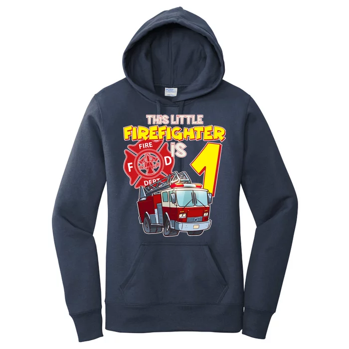 1st Birthday This Little Firefighter Is 1 Women's Pullover Hoodie