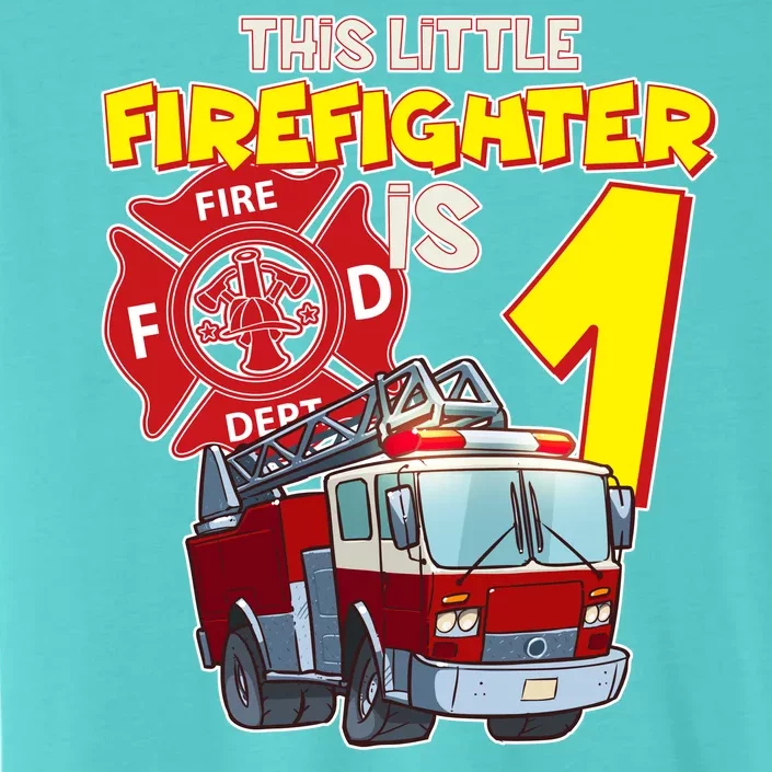 1st Birthday This Little Firefighter Is 1 ChromaSoft Performance T-Shirt