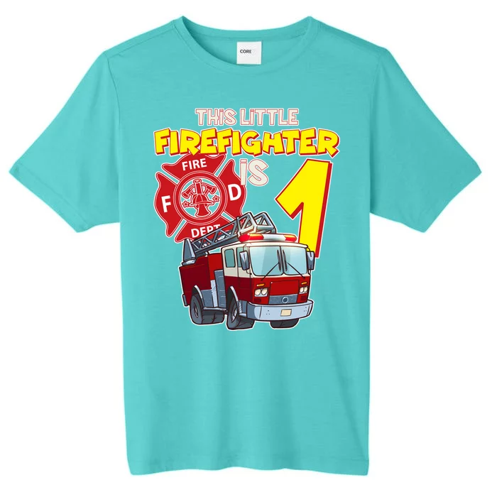 1st Birthday This Little Firefighter Is 1 ChromaSoft Performance T-Shirt