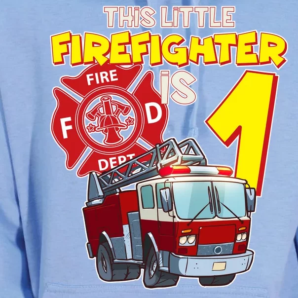 1st Birthday This Little Firefighter Is 1 Unisex Surf Hoodie