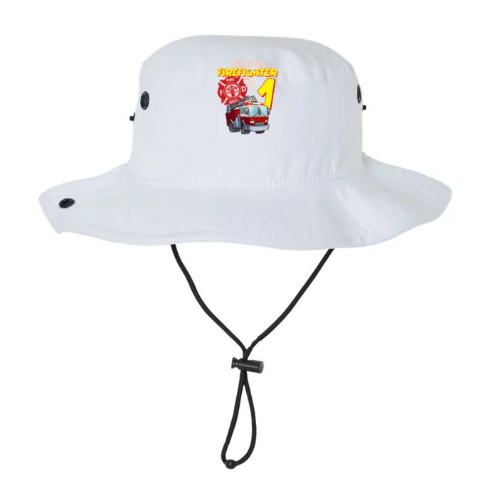 1st Birthday This Little Firefighter Is 1 Legacy Cool Fit Booney Bucket Hat