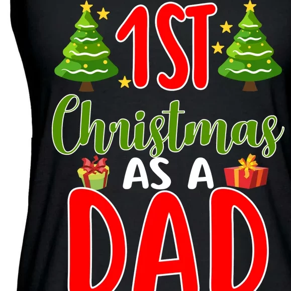 1st Christmas As A Dad Ladies Essential Flowy Tank