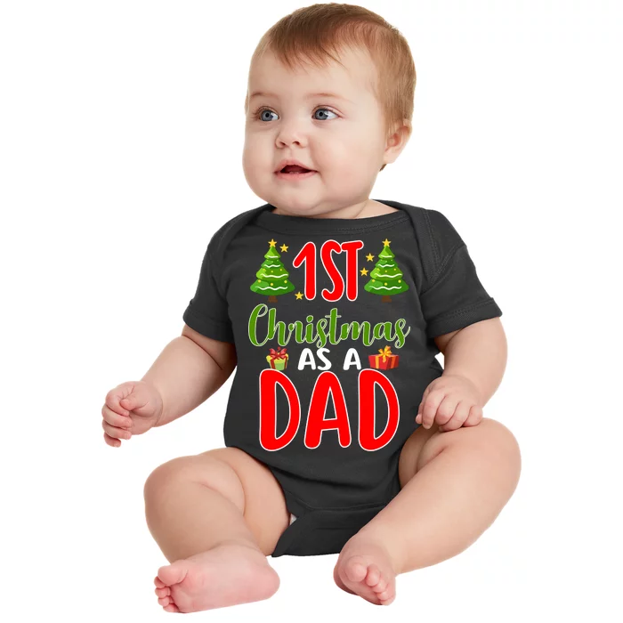 1st Christmas As A Dad Baby Bodysuit