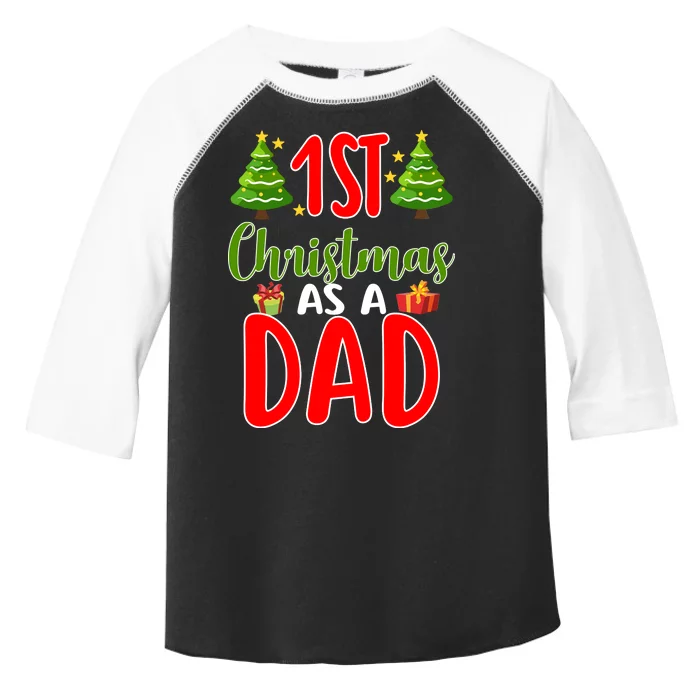 1st Christmas As A Dad Toddler Fine Jersey T-Shirt