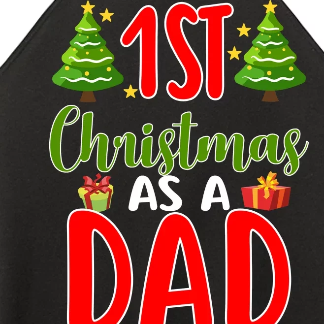 1st Christmas As A Dad Women’s Perfect Tri Rocker Tank