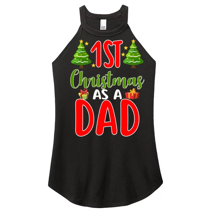 1st Christmas As A Dad Women’s Perfect Tri Rocker Tank