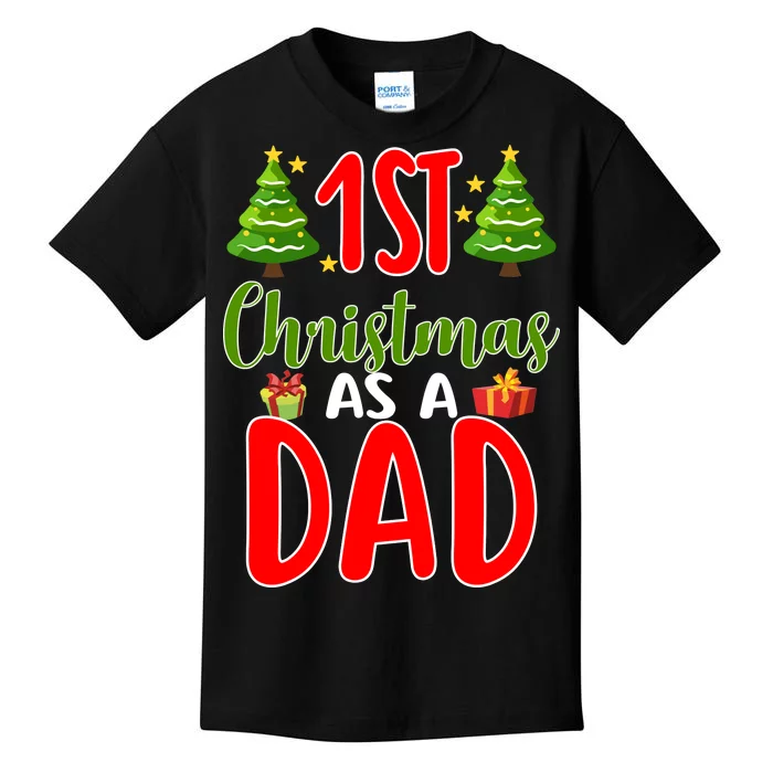 1st Christmas As A Dad Kids T-Shirt