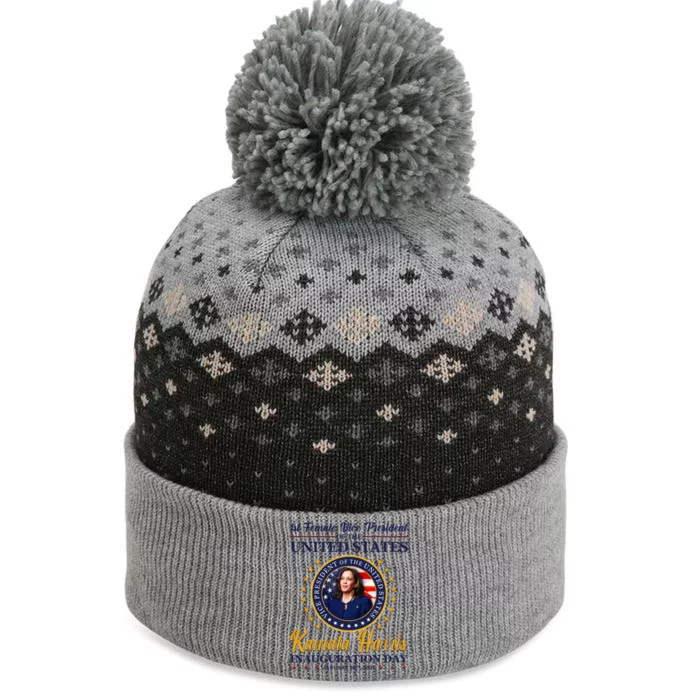 1st First Female Vice President of the United States Kamala Harris The Baniff Cuffed Pom Beanie