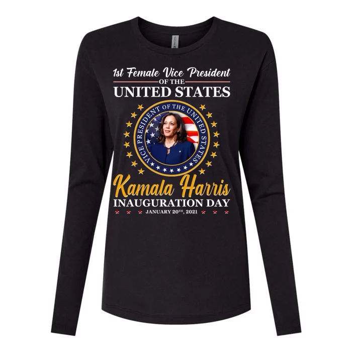 1st First Female Vice President of the United States Kamala Harris Womens Cotton Relaxed Long Sleeve T-Shirt