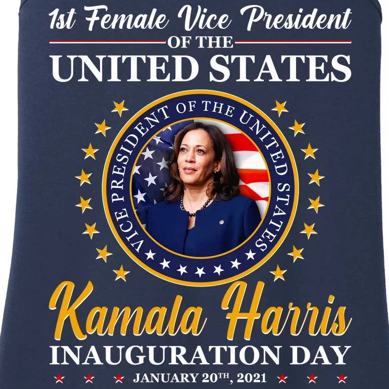 1st First Female Vice President of the United States Kamala Harris Ladies Essential Tank