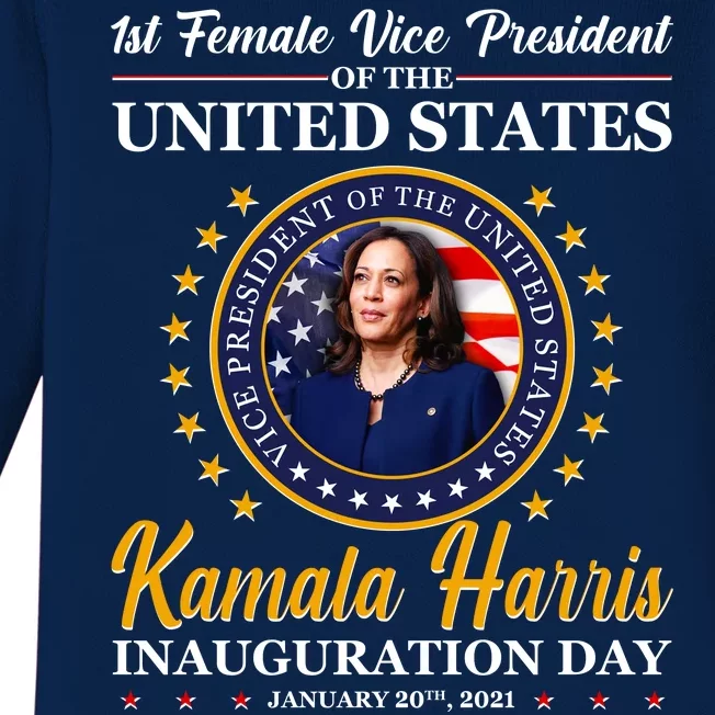 1st First Female Vice President of the United States Kamala Harris Baby Long Sleeve Bodysuit