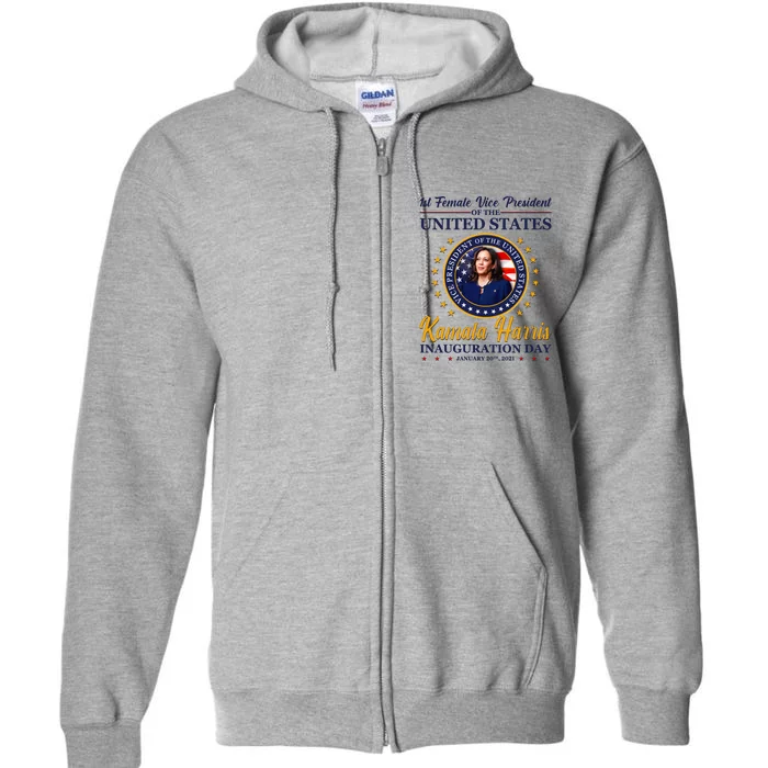 1st First Female Vice President of the United States Kamala Harris Full Zip Hoodie