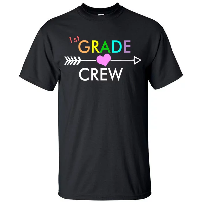 1st Grade Crew Arrow Heart Tall T-Shirt