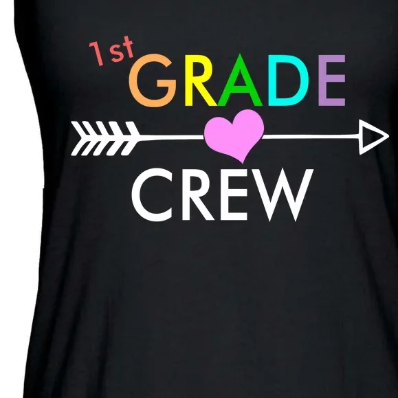 1st Grade Crew Arrow Heart Ladies Essential Flowy Tank