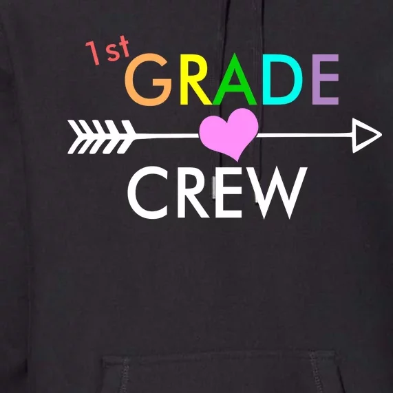 1st Grade Crew Arrow Heart Premium Hoodie