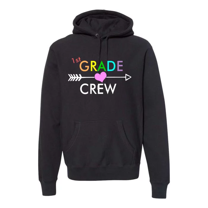 1st Grade Crew Arrow Heart Premium Hoodie