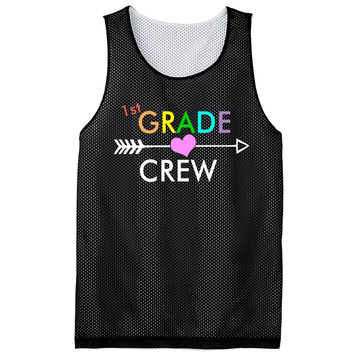 1st Grade Crew Arrow Heart Mesh Reversible Basketball Jersey Tank