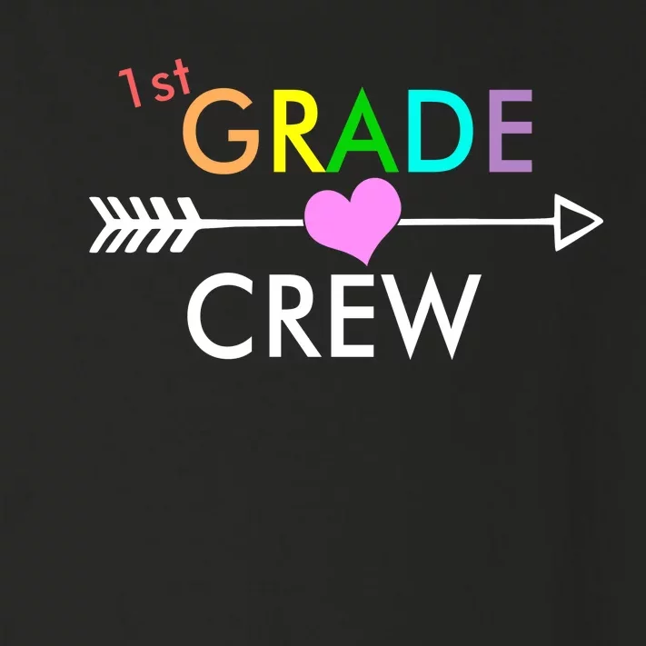 1st Grade Crew Arrow Heart Toddler Long Sleeve Shirt