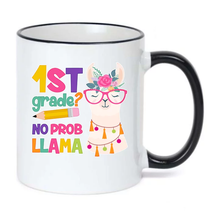 1st Grade? No Prob Llama Black Color Changing Mug