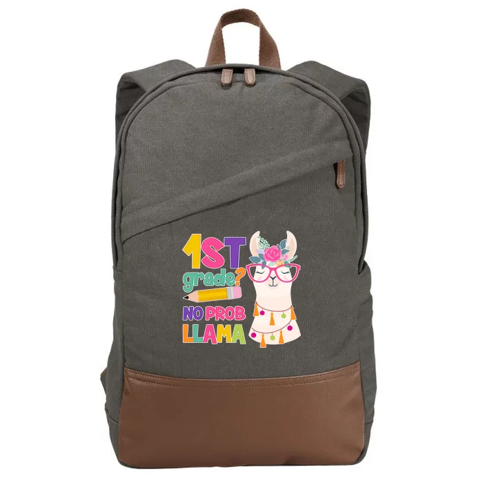 1st Grade? No Prob Llama Cotton Canvas Backpack