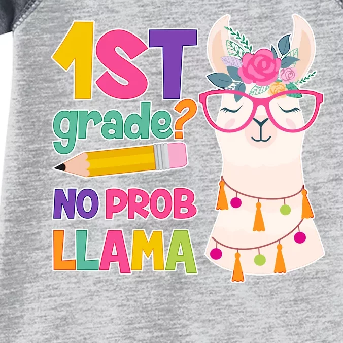 1st Grade? No Prob Llama Infant Baby Jersey Bodysuit