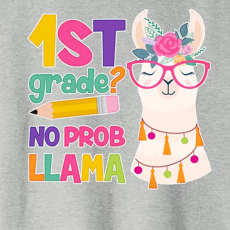 1st Grade? No Prob Llama Women's Crop Top Tee