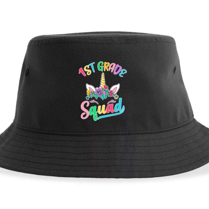 1st Grade Unicorn Squad Sustainable Bucket Hat