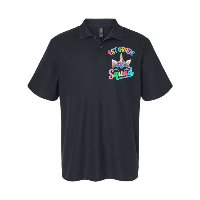 1st Grade Unicorn Squad Softstyle Adult Sport Polo