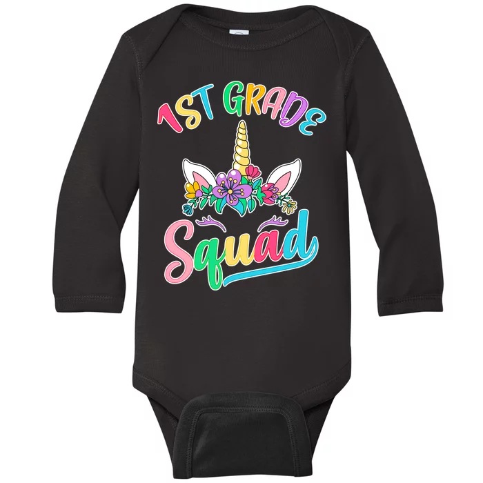 1st Grade Unicorn Squad Baby Long Sleeve Bodysuit