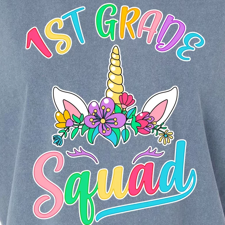 1st Grade Unicorn Squad Garment-Dyed Women's Muscle Tee