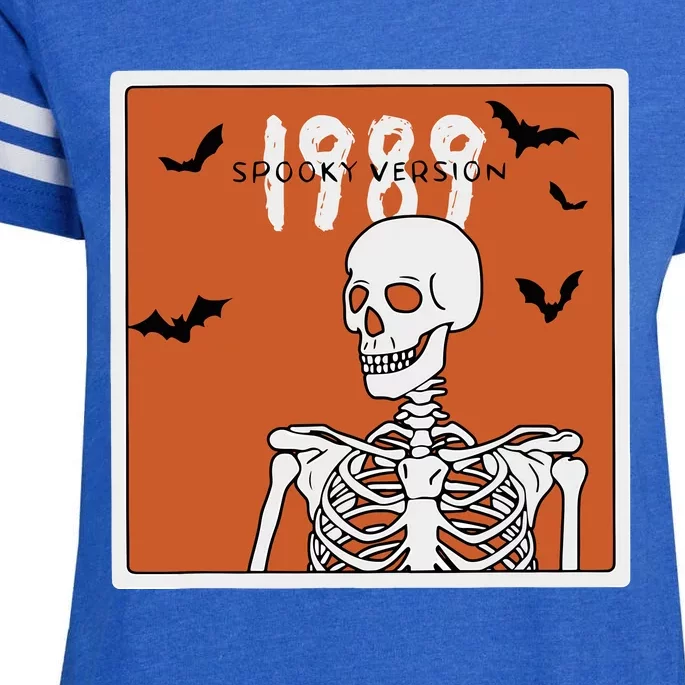 1989 Spooky Version Halloween Skeleton In My Spooky Era Enza Ladies Jersey Football T-Shirt