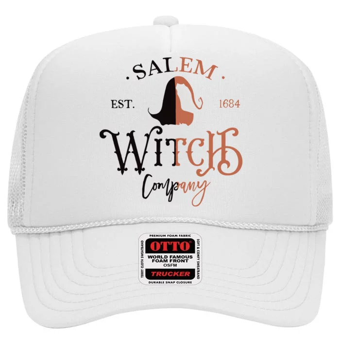 1684 Salem Witch Salem Massachusetts High Crown Mesh Trucker Hat