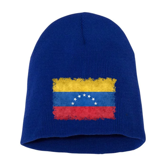 1930 To 1954 Seven Star Flag Of Venezuela Grungy Style Great Gift Short Acrylic Beanie