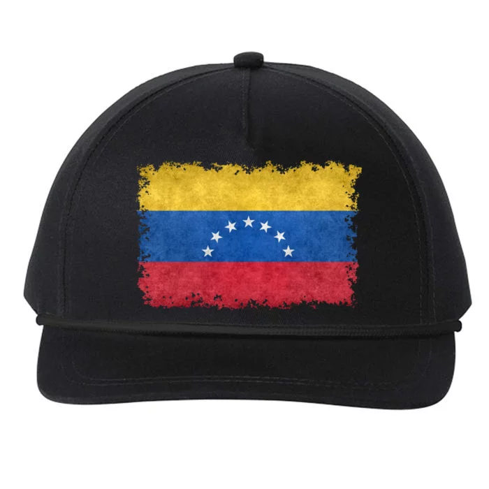 1930 To 1954 Seven Star Flag Of Venezuela Grungy Style Snapback Five-Panel Rope Hat