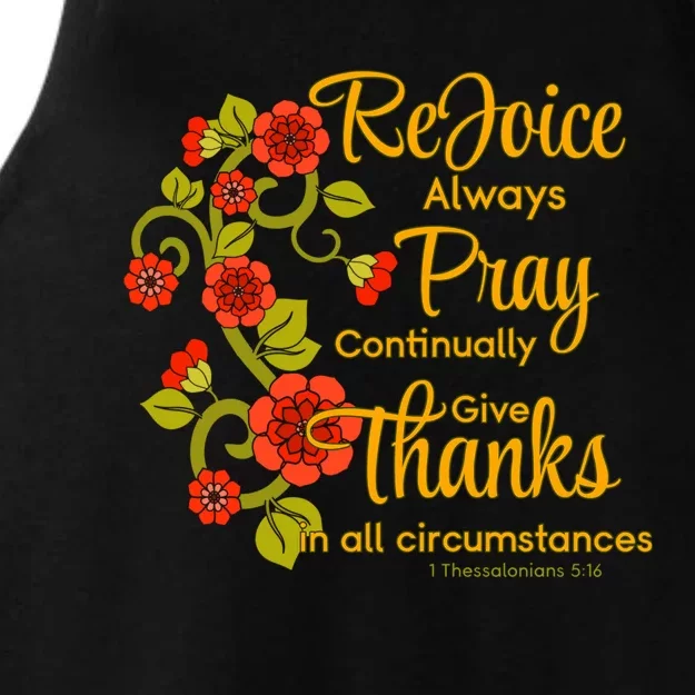 1 Thessalonians 5:1618 Rejoice Always Pray Give Thanks Gift Ladies Tri-Blend Wicking Tank