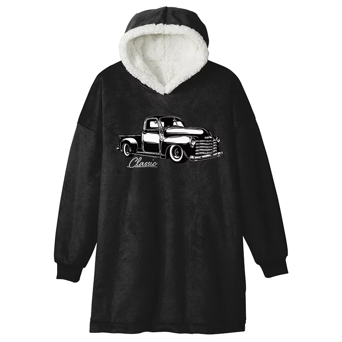 1950's Truck Classic design Hooded Wearable Blanket