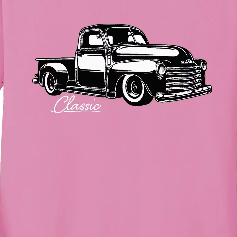 1950S Truck Classic Design Kids Long Sleeve Shirt