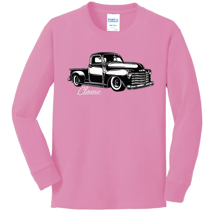 1950S Truck Classic Design Kids Long Sleeve Shirt