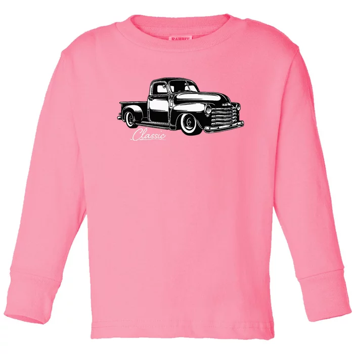 1950S Truck Classic Design Toddler Long Sleeve Shirt