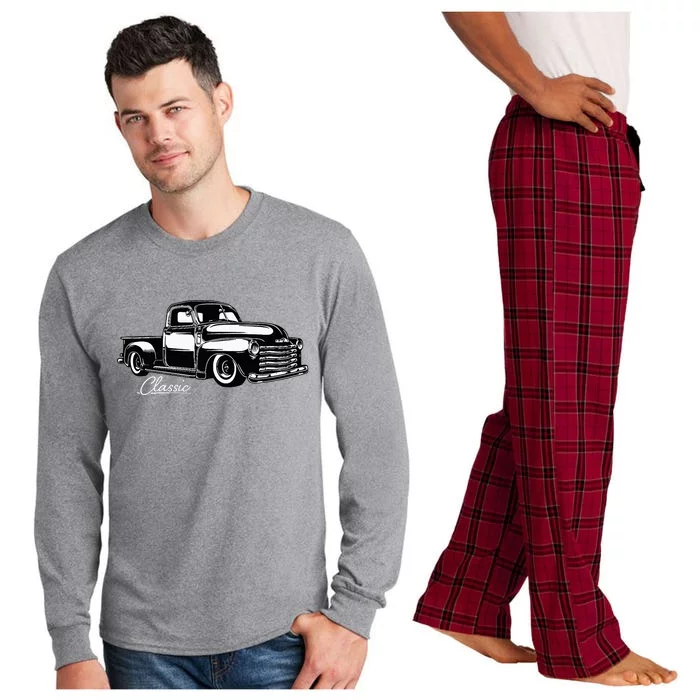 1950S Truck Classic Design Long Sleeve Pajama Set