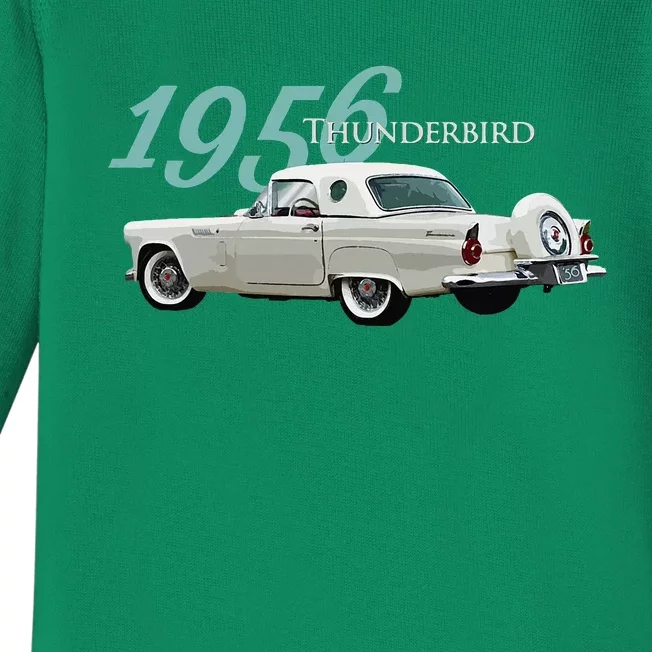 1956 Thunderbird Classic American Sports Car 1950s Baby Long Sleeve Bodysuit