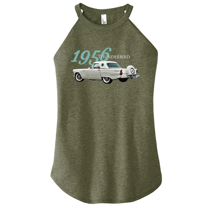 1956 Thunderbird Classic American Sports Car 1950s Women’s Perfect Tri Rocker Tank