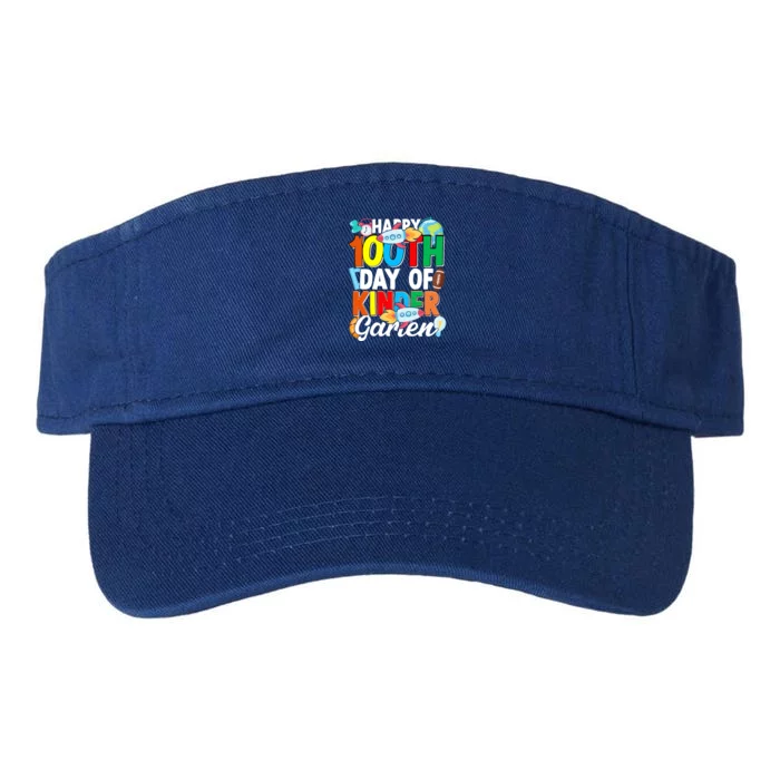 100 Th Day Of Kindergarten 100 Days Of School Gift Valucap Bio-Washed Visor