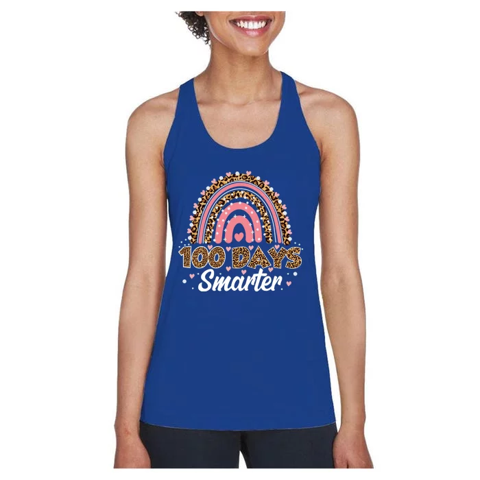 100 Th Days Smarter 100 Days Of School Gift Women's Racerback Tank