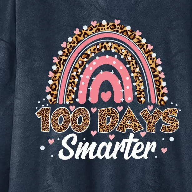 100 Th Days Smarter 100 Days Of School Gift Hooded Wearable Blanket