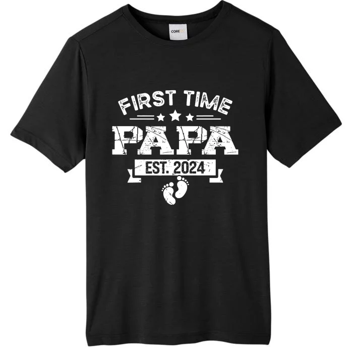 1st Time Dad 2024 New First Fathers Day Soon To Be Papa ChromaSoft Performance T-Shirt