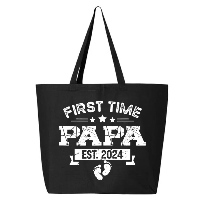 1st Time Dad 2024 New First Fathers Day Soon To Be Papa 25L Jumbo Tote